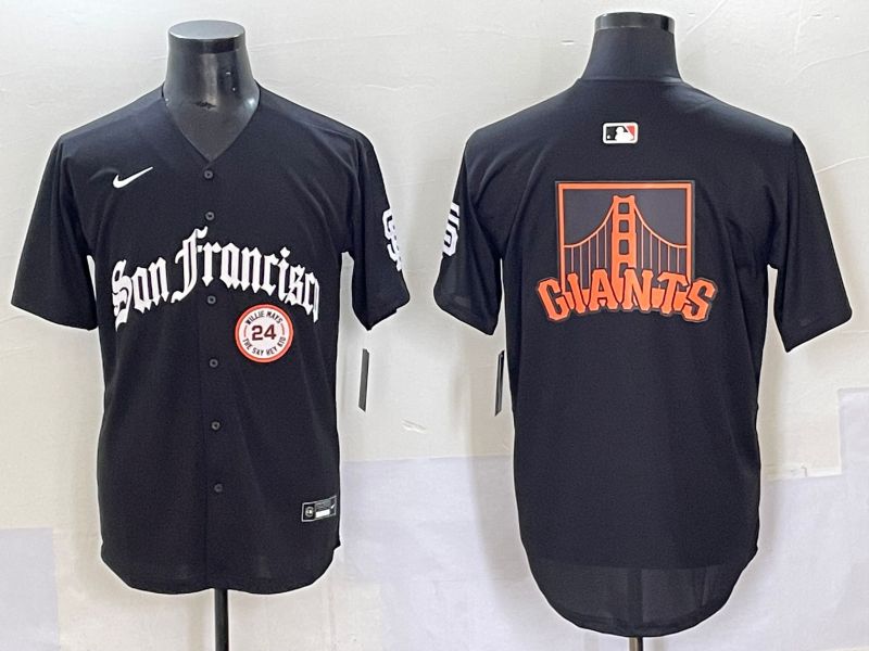 Men 2025 San Francisco Giants Blank Black Five generations Joint Name Nike MLB Jersey style 3
